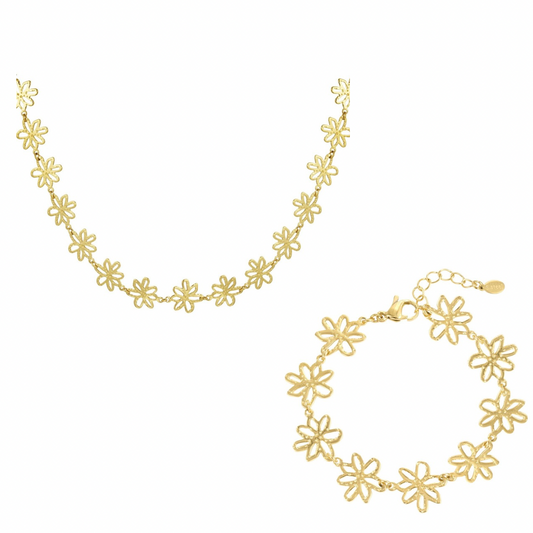 Combi - Flowers ketting & armband