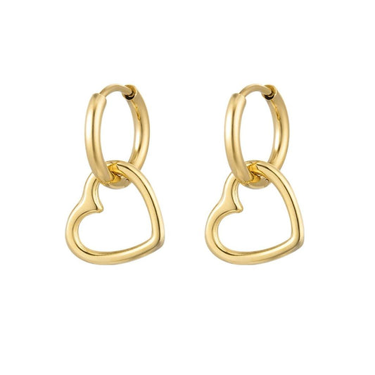 Oorbellen basic hart